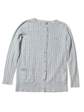 LACOSTE Cotton Cable-Knit Cardigan size 40 (M)